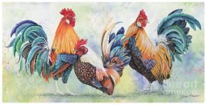 Artist Jean Plout Debuts New Series Watercolor Rooster
